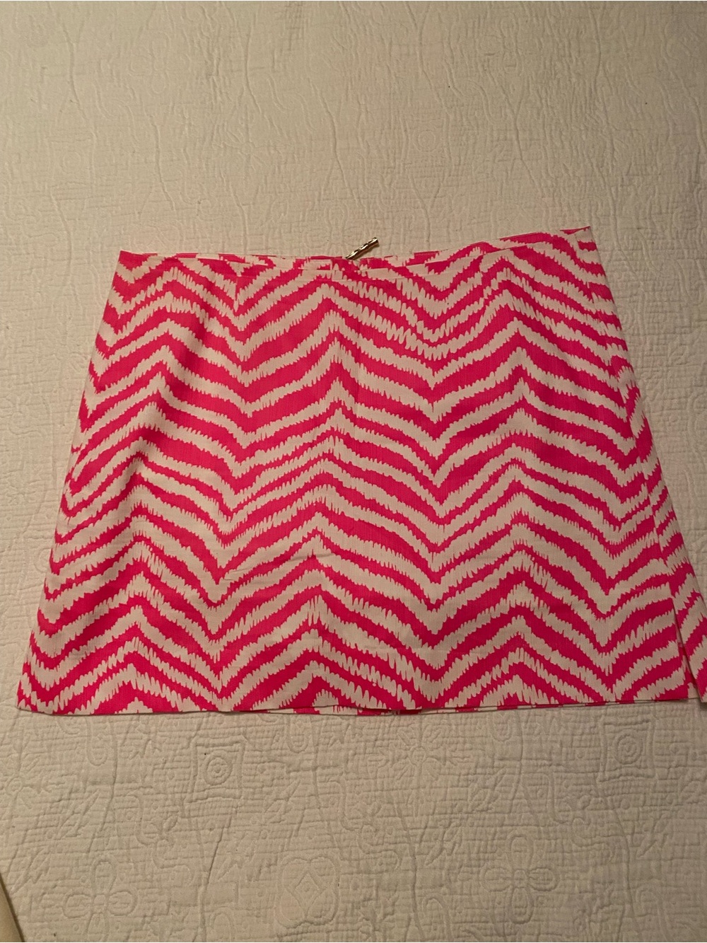 Lilly Pulitzer Hot Pink and White Chevron Mini Skort